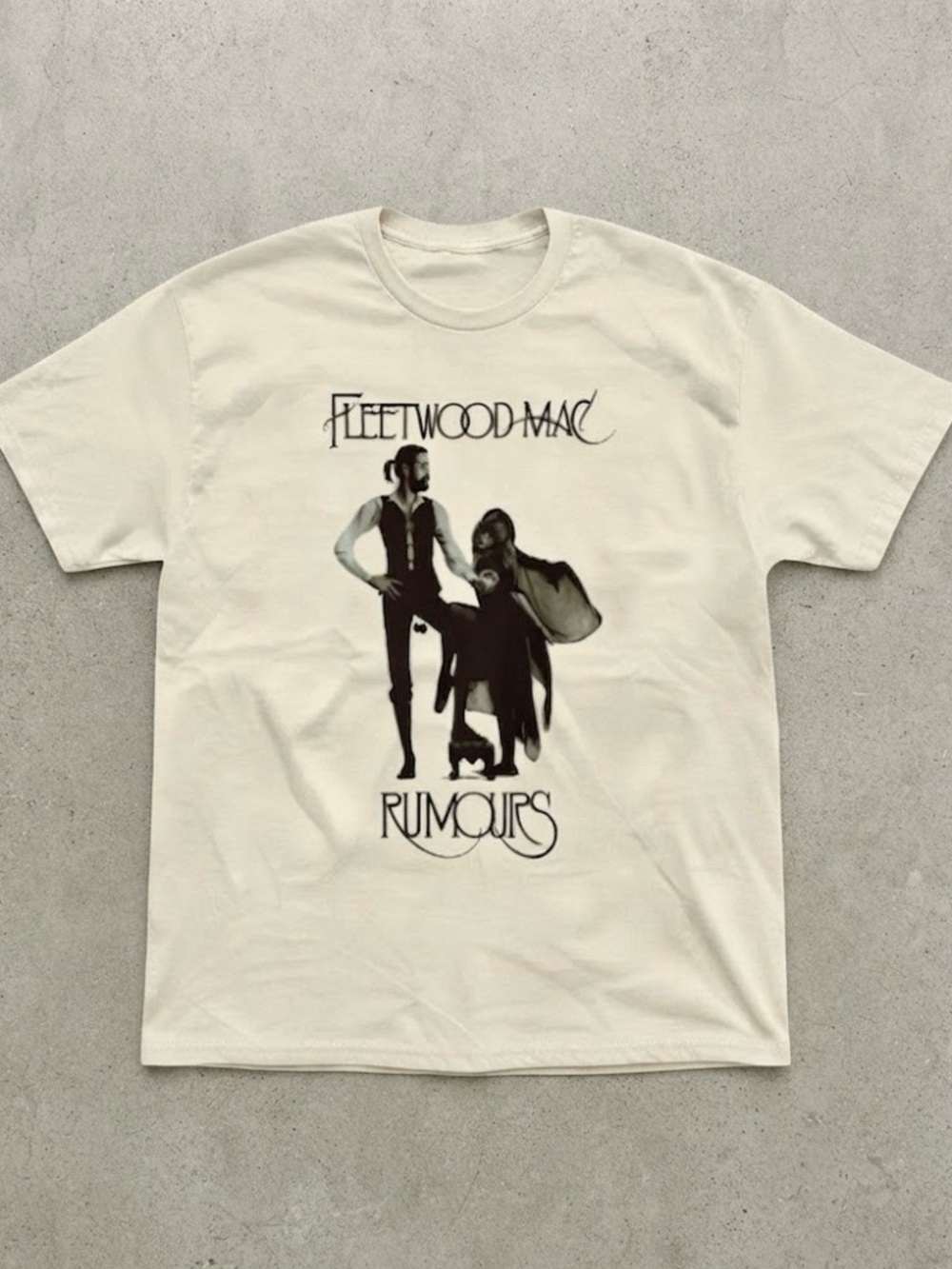 Fleetwood Mac Rumours Graphic Tee Natural Cream Gildan T-Shirt